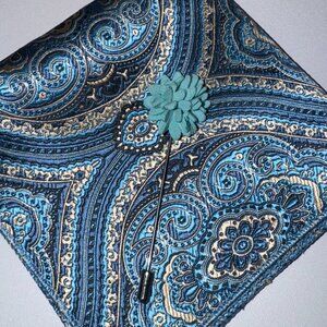 NEW! Pocket Square & Coordinating Lapel Pin